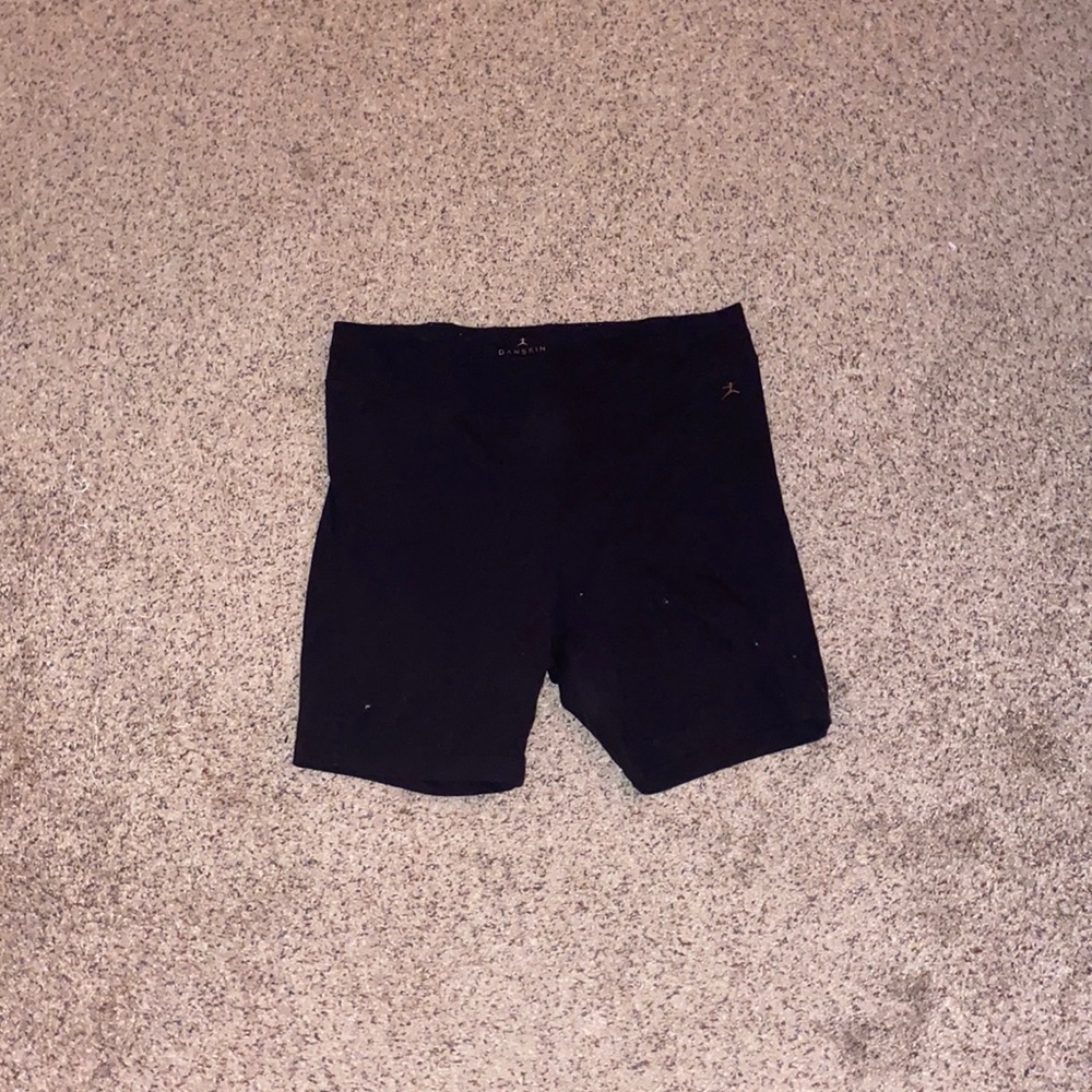 Black stretchy workout shorts